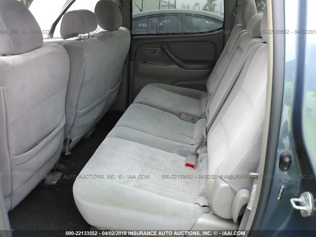 5TBET34186S546836 - 2006 TOYOTA TUNDRA DOUBLE CAB SR5 BLUE photo 8