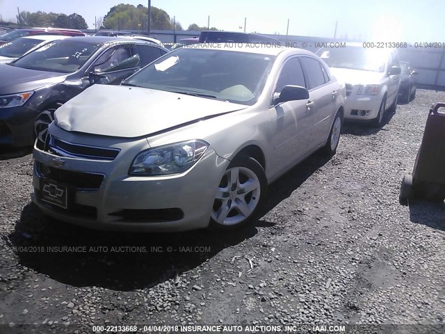 1G1ZB5E16BF254188 - 2011 CHEVROLET MALIBU LS 金色 照片 2