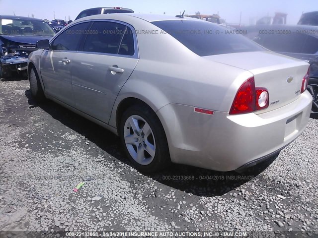 1G1ZB5E16BF254188 - 2011 CHEVROLET MALIBU LS 金色 照片 3