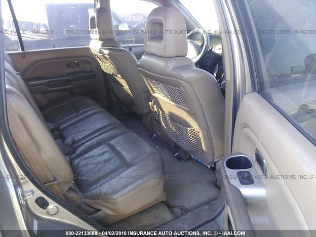 2HKYF18715H523515 - 2005 HONDA PILOT EXL GOLD photo 8