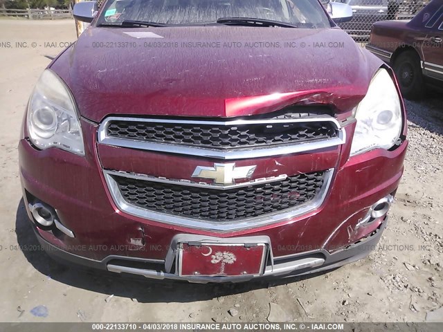 2CNALFEW0A6385205 - 2010 CHEVROLET EQUINOX LTZ BURGUNDY photo 6