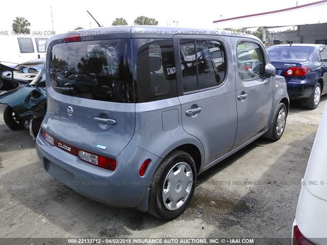 JN8AZ2KR9ET351873 - 2014 NISSAN CUBE S/SL GRAY photo 4