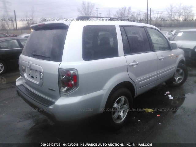 5FNYF18348B018598 - 2008 HONDA PILOT SE SILVER photo 4