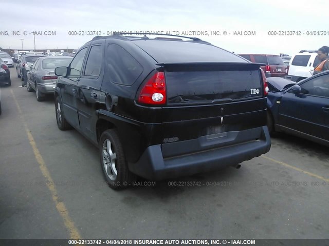 3G7DA03E23S560345 - 2003 PONTIAC AZTEK BLACK photo 3