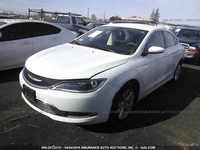 1C3CCCAB9GN123299 - 2016 CHRYSLER 200 LIMITED WHITE photo 2