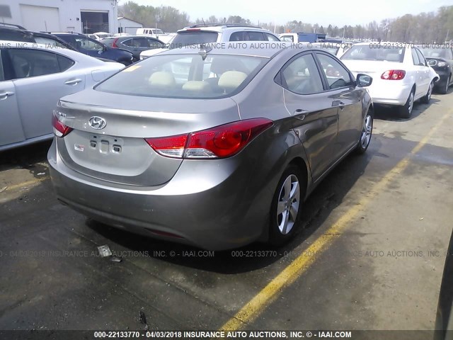 5NPDH4AE6DH313123 - 2013 HYUNDAI ELANTRA GLS/LIMITED GRAY photo 4