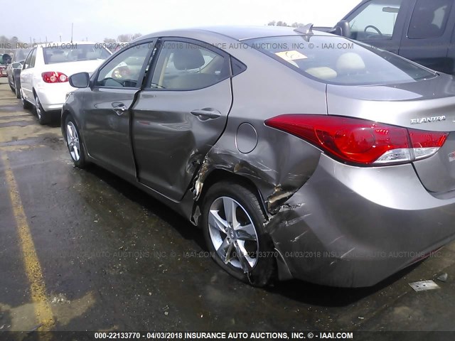 5NPDH4AE6DH313123 - 2013 HYUNDAI ELANTRA GLS/LIMITED GRAY photo 6