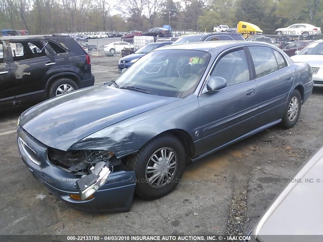 1G4HP54K124174688 - 2002 BUICK LESABRE CUSTOM BLUE photo 2