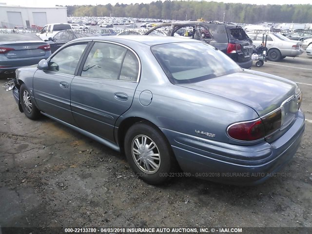 1G4HP54K124174688 - 2002 BUICK LESABRE CUSTOM BLUE photo 3