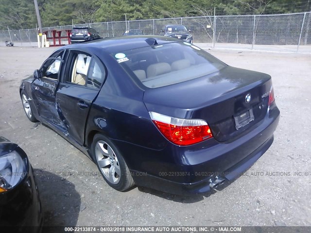 WBANE53547CK92673 - 2007 BMW 525 I BLACK photo 3