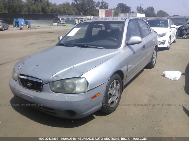 KMHDN45D53U624455 - 2003 HYUNDAI ELANTRA GLS/GT SILVER photo 2