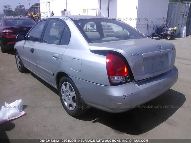 KMHDN45D53U624455 - 2003 HYUNDAI ELANTRA GLS/GT SILVER photo 3