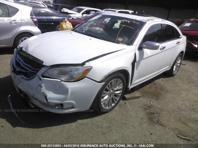 1C3BC2FG2BN570463 - 2011 CHRYSLER 200 LIMITED WHITE photo 2