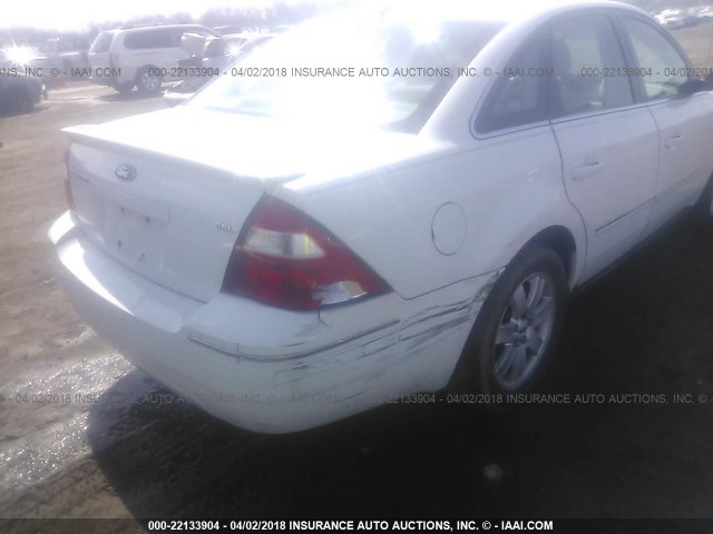 1FAFP24155G144944 - 2005 FORD FIVE HUNDRED SEL WHITE photo 6