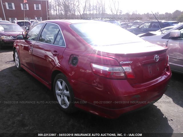 4T1BE46K97U074610 - 2007 TOYOTA CAMRY NEW GENERAT CE/LE/XLE/SE RED photo 3