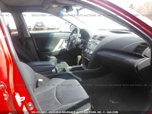 4T1BE46K97U074610 - 2007 TOYOTA CAMRY NEW GENERAT CE/LE/XLE/SE RED photo 5