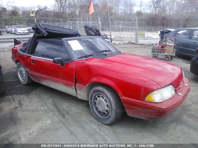 1FACP44MXNF133985 - 1992 FORD MUSTANG LX RED photo 1