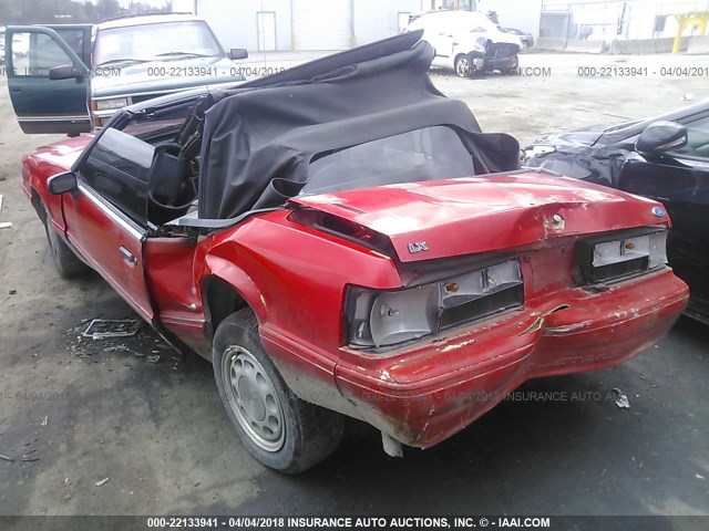 1FACP44MXNF133985 - 1992 FORD MUSTANG LX RED photo 6