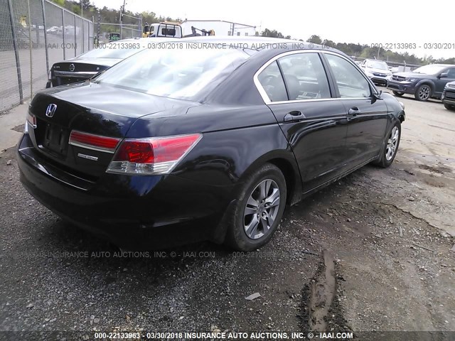 1HGCP2F66CA096846 - 2012 HONDA ACCORD SE BLACK photo 4