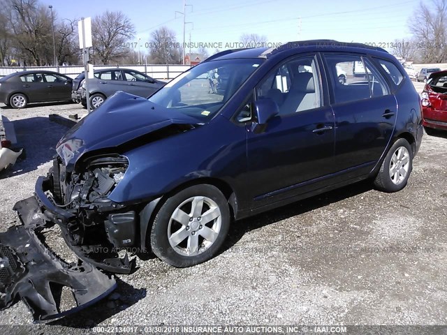 KNAFG525177081424 - 2007 KIA RONDO LX/EX BLUE photo 2