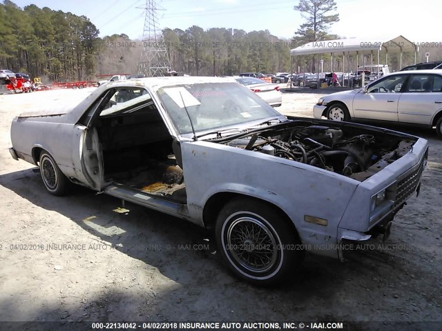 1GCCW80K3CR182241 - 1982 CHEVROLET EL CAMINO GRAY photo 1