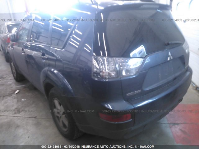 JA4MS31X07Z006311 - 2007 MITSUBISHI OUTLANDER ES/LS 蓝色 照片 3