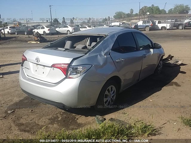 5YFBURHE9HP647774 - 2017 TOYOTA COROLLA L/LE/XLE/SE/XSE SILVER photo 4