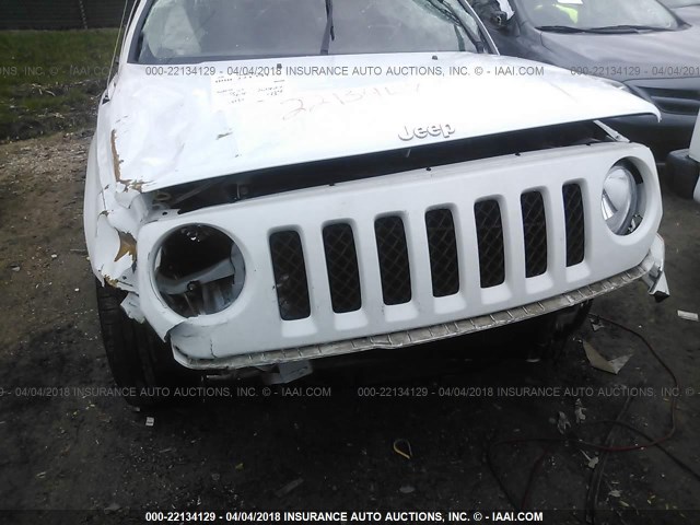 1C4NJPBB8DD255746 - 2013 JEEP PATRIOT SPORT WHITE photo 6