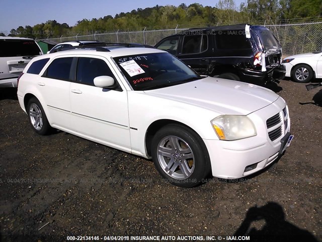 2D4GV57267H655860 - 2007 DODGE MAGNUM R/T WHITE photo 1