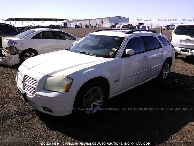 2D4GV57267H655860 - 2007 DODGE MAGNUM R/T WHITE photo 2