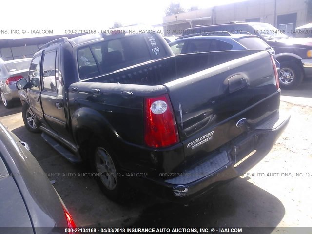 1FMZU67K45UB40568 - 2005 FORD EXPLORER SPORT TR  BLACK photo 3