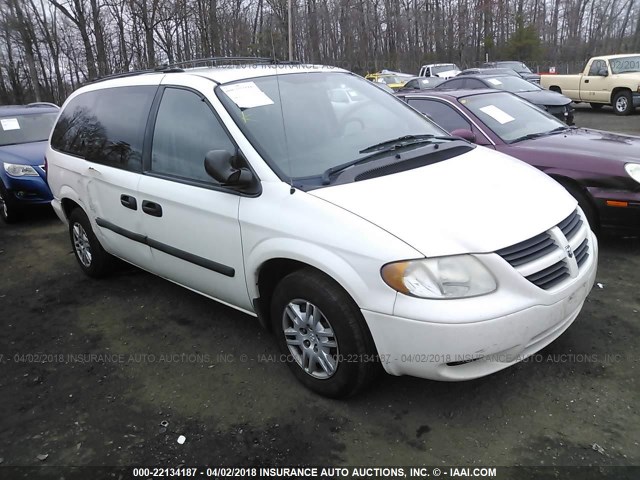 1D4GP24R55B152501 - 2005 DODGE GRAND CARAVAN SE WHITE photo 1