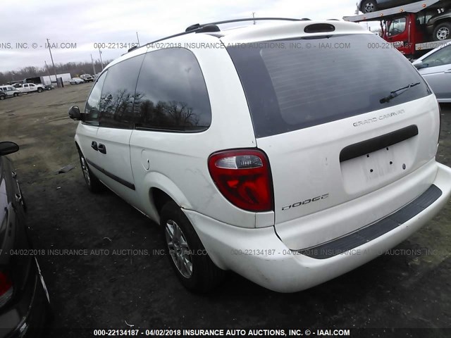 1D4GP24R55B152501 - 2005 DODGE GRAND CARAVAN SE WHITE photo 3