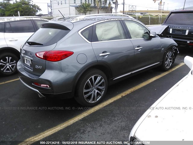 JN1BJ0RP7HM390561 - 2017 INFINITI QX50 GRAY photo 4