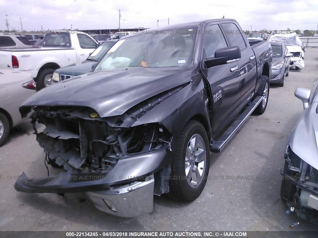 1C6RR6LTXFS663859 - 2015 RAM 1500 SLT GRAY photo 2