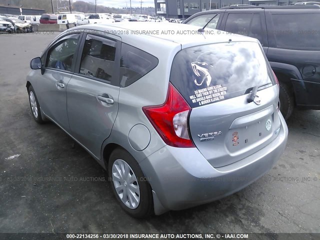 3N1CE2CP4EL408372 - 2014 NISSAN VERSA NOTE S/S PLUS/SV/SL SILVER photo 3