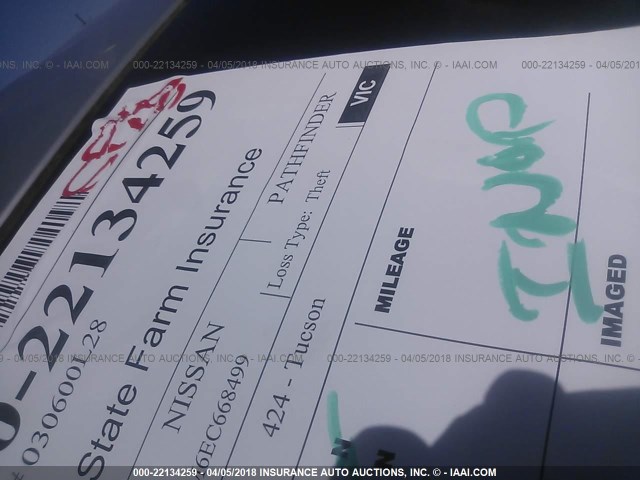 5N1AR2MM6EC668499 - 2014 NISSAN PATHFINDER S/SV/SL/PLATINUM 银色 照片 7
