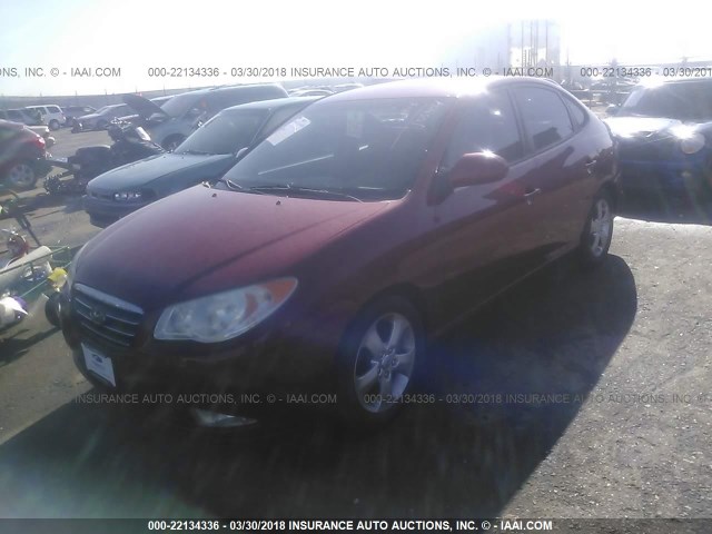 KMHDU46D08U579675 - 2008 HYUNDAI ELANTRA GLS/SE/LIMITED RED photo 2