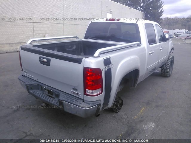 3GTRKWE34AG156949 - 2010 GMC SIERRA K1500 SLT SILVER photo 4