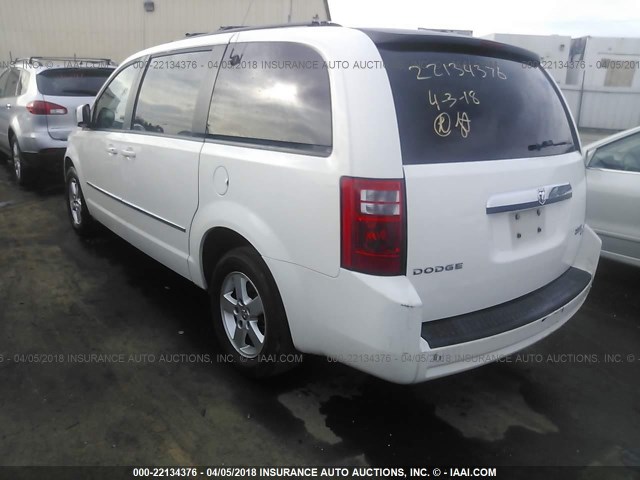 2D4RN5D17AR408627 - 2010 DODGE GRAND CARAVAN SXT WHITE photo 3