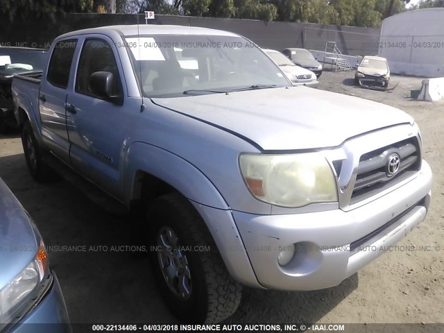 5TEJU62NX6Z257180 - 2006 TOYOTA TACOMA DOUBLE CAB PRERUNNER SILVER photo 1