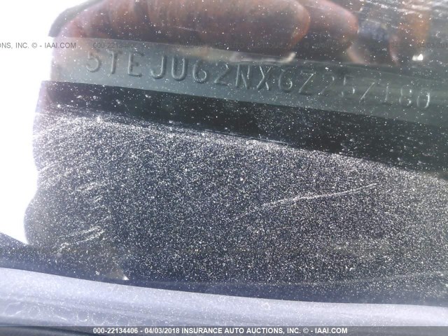 5TEJU62NX6Z257180 - 2006 TOYOTA TACOMA DOUBLE CAB PRERUNNER SILVER photo 9