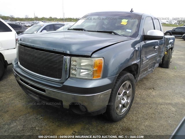 1GTEC29059Z291194 - 2009 GMC SIERRA C1500 SLE BLUE photo 2