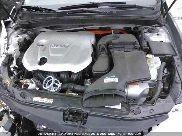 KMHEC4A45EA116765 - 2014 HYUNDAI SONATA HYBRID SILVER photo 10