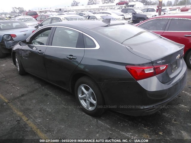 1G1ZB5STXHF171815 - 2017 CHEVROLET MALIBU LS ნაცრისფერი ფოტო 3