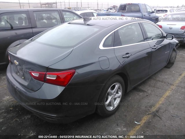 1G1ZB5STXHF171815 - 2017 CHEVROLET MALIBU LS ნაცრისფერი ფოტო 4