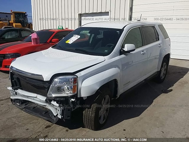 2GKALMEK2G6360891 - 2016 GMC TERRAIN SLE WHITE photo 2