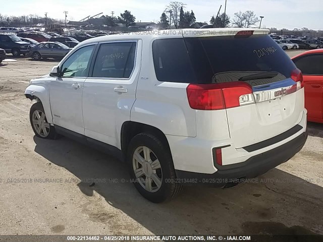 2GKALMEK2G6360891 - 2016 GMC TERRAIN SLE WHITE photo 3