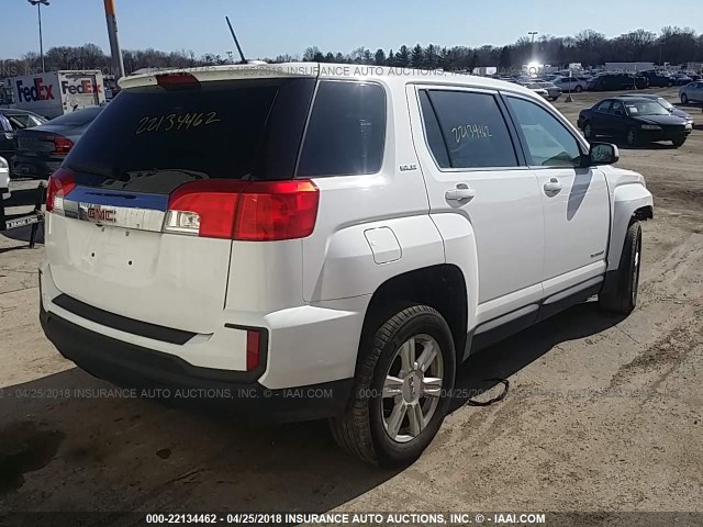 2GKALMEK2G6360891 - 2016 GMC TERRAIN SLE WHITE photo 4