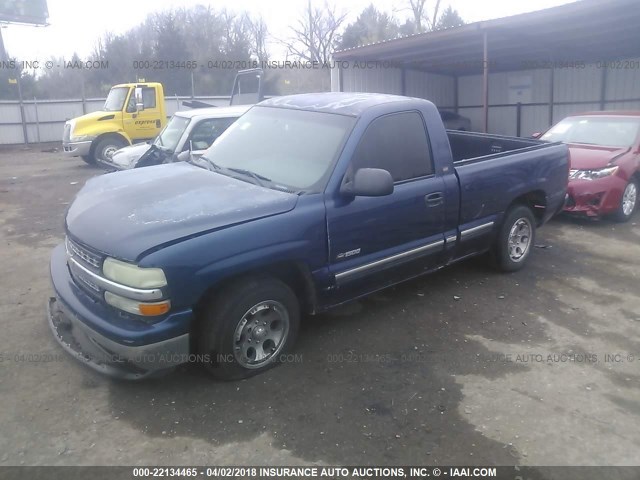 1GCEC14W91Z245622 - 2001 CHEVROLET SILVERADO C1500 BLUE photo 2